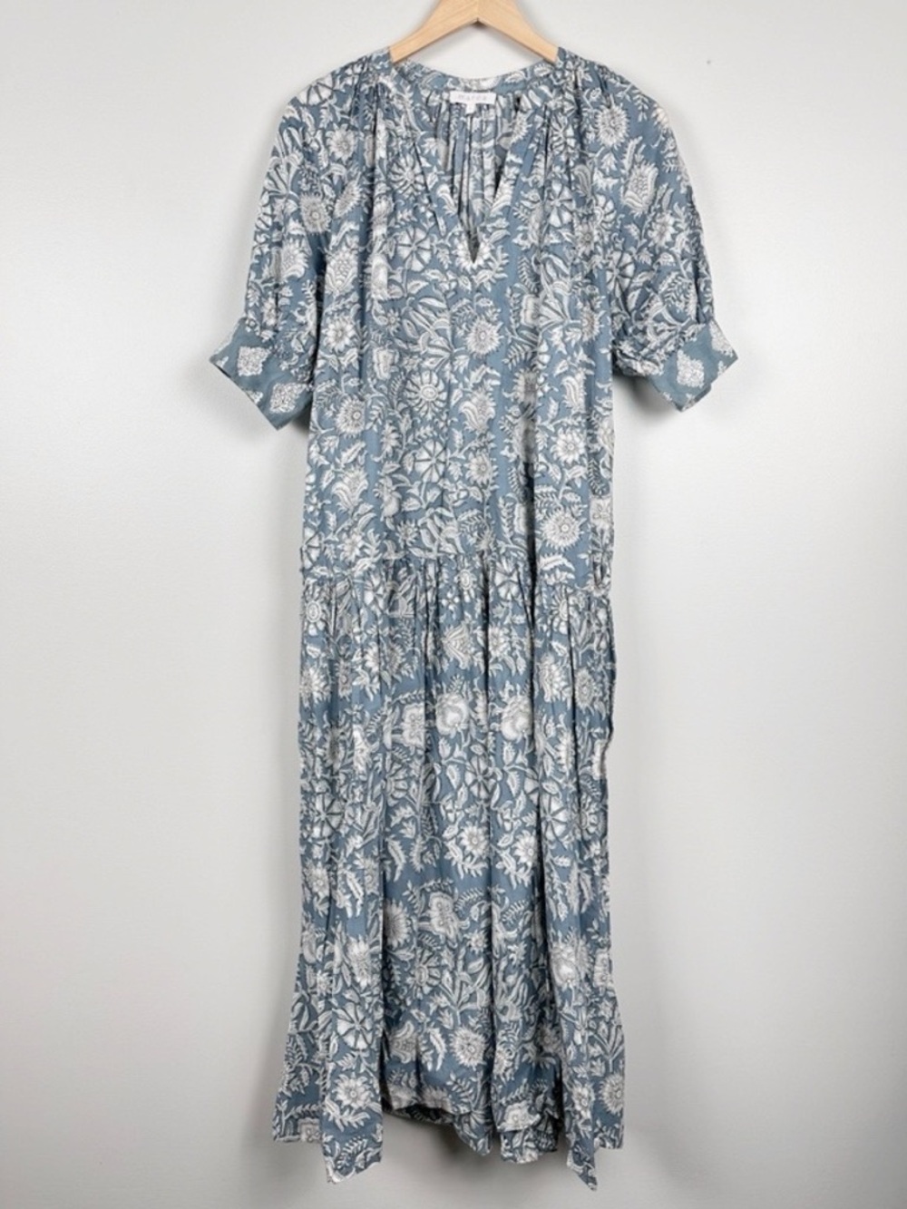 MAREA House Dress Blue and White Floral
